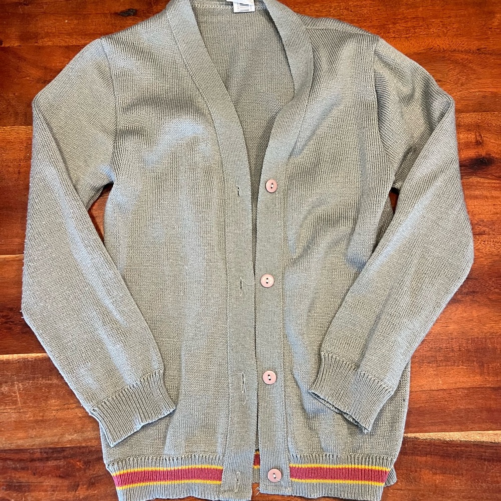 Harry Potter grey Button down Cardigan with Striped Hem